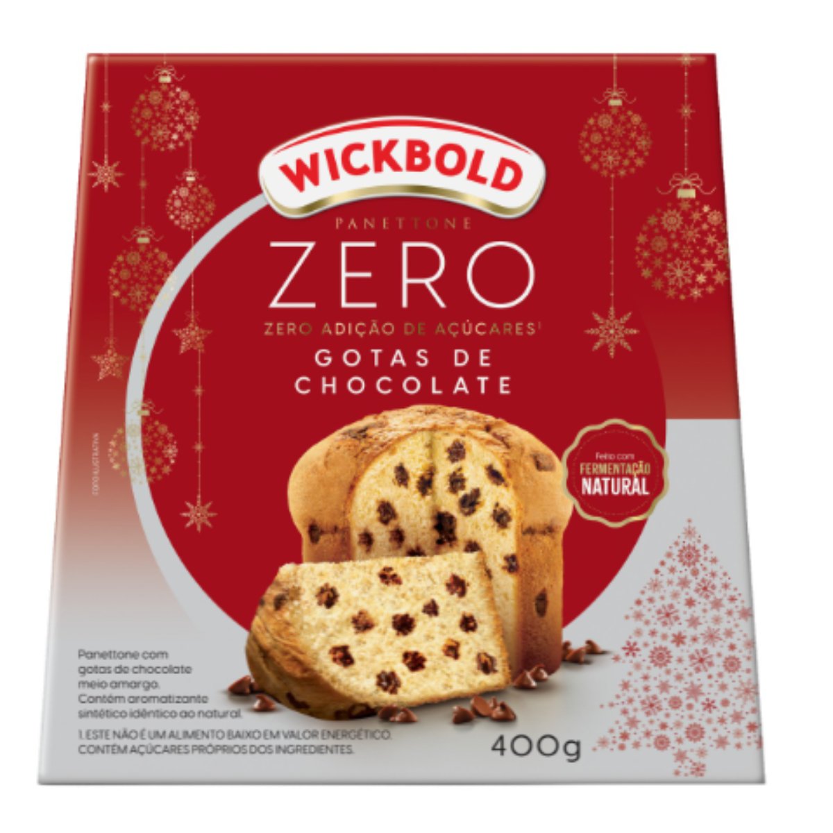 Panettone com Gotas de Chocolate Meio Amargo Wickbold Caixa 400g