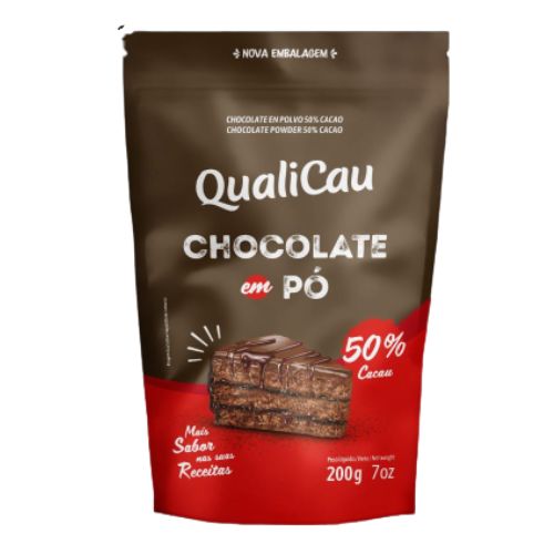 Chocolate Qualicau Em Pó 50% Cacau 200g