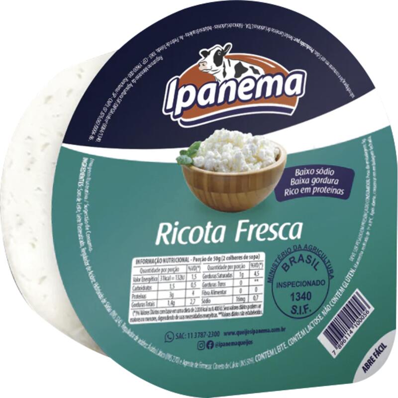 Ricota Fresca Ipanema Preço por quilo na peça