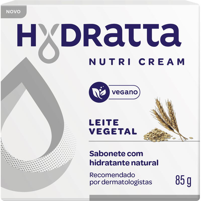Sabonete Barra Hidratante Leite Vegetal Hydratta Nutri Cream Caixa 85g