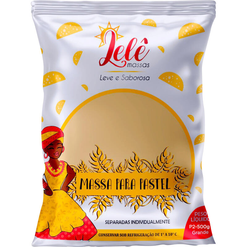Massa para Pastel Lelê Quadrada 500g