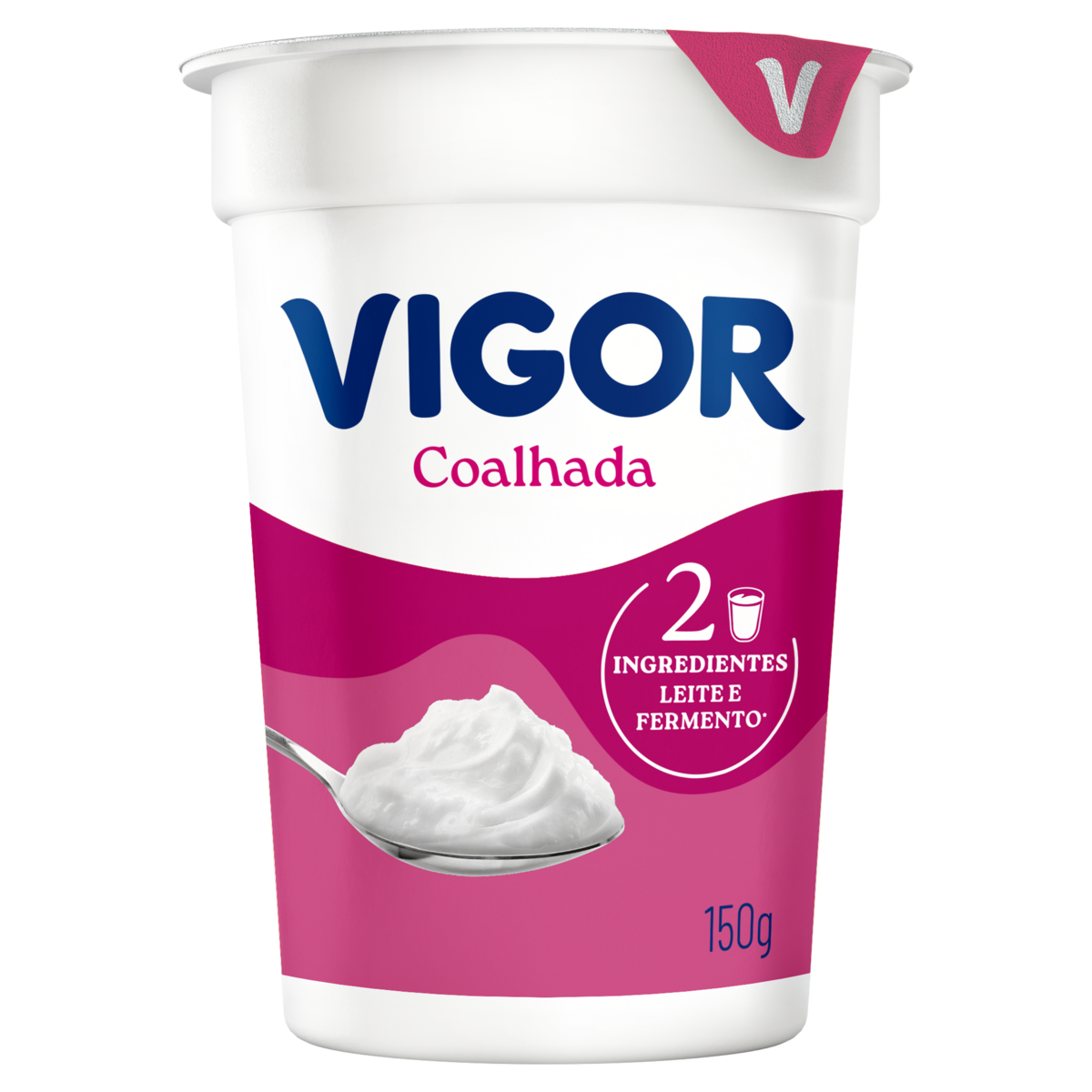 Iogurte Parcialmente Desnatado Coalhada Vigor Viv Copo 150g