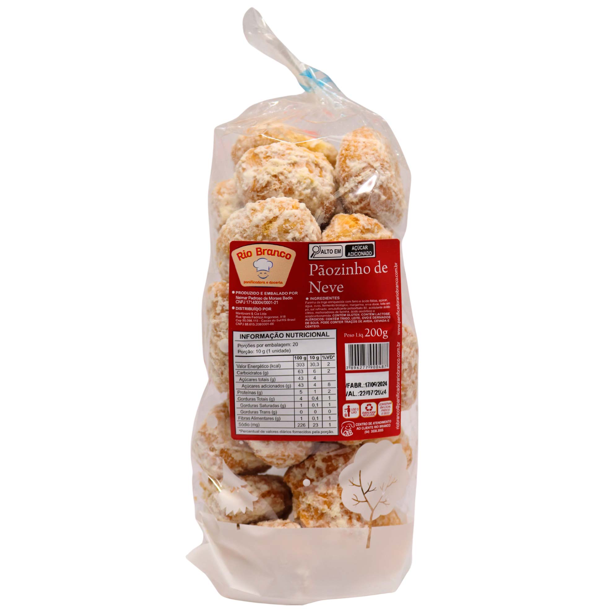 Pãozinho de Neve Rio Branco 200g