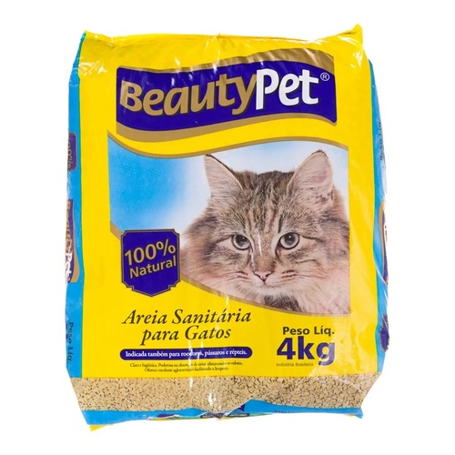 Areia Sanitária Para Gatos Beauty Pet 4kg