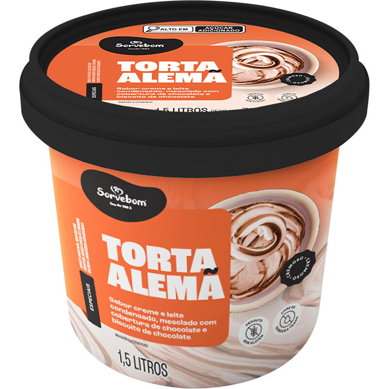 Sorvete Sorvebom Trufado Torta Alemã 1,5L