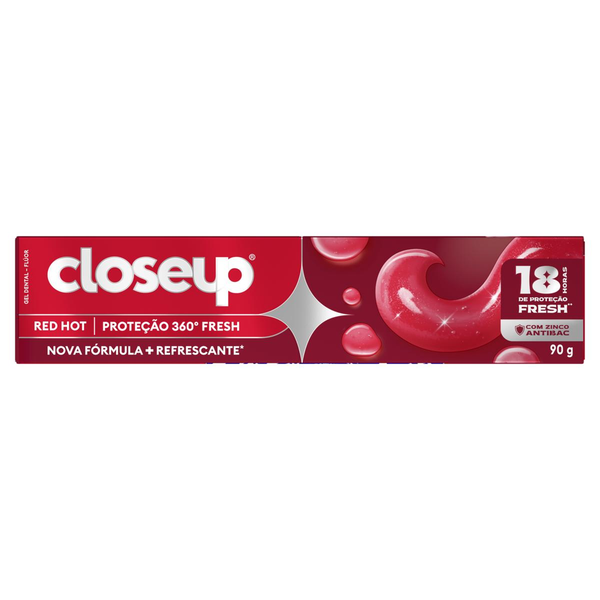 Creme Dental em Gel Closeup Proteção 360º Fresh Red Hot 90g