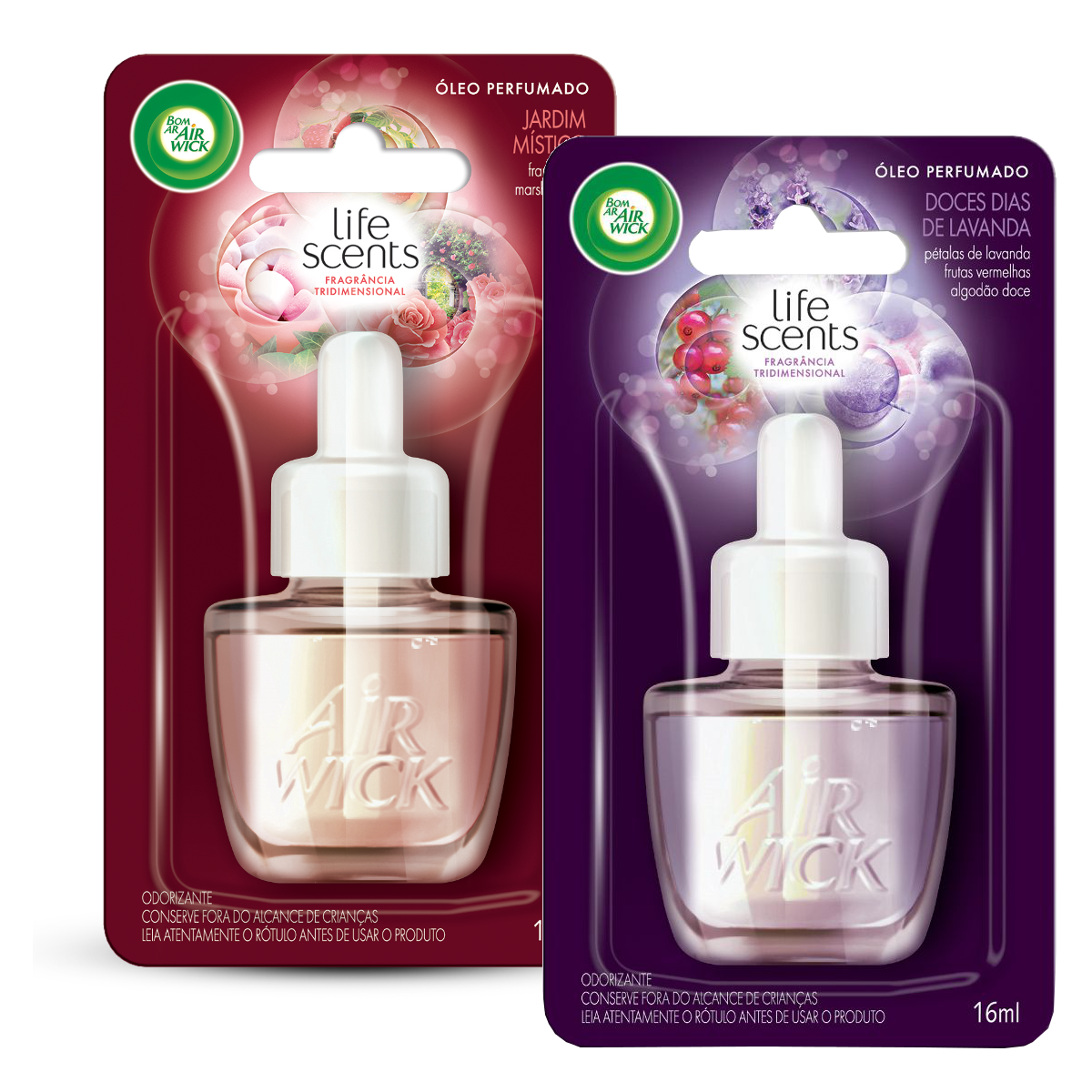 Kit de Air Wick - 1 Purificadores Live Scents Lavanda + 1 Jardim Místico Refil 16ml Cada