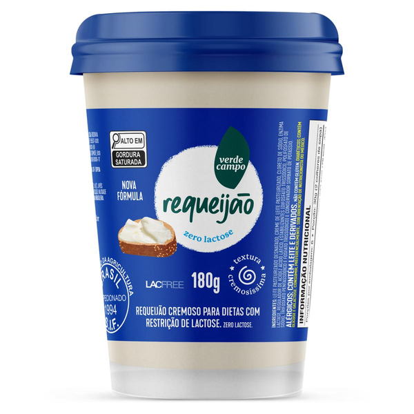 Requeijão Sem Lactose VERDE CAMPO 180g