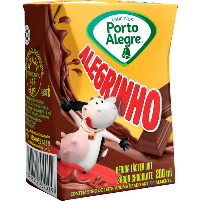 Bebida Láctea Alegrinho Chocolate 200ml