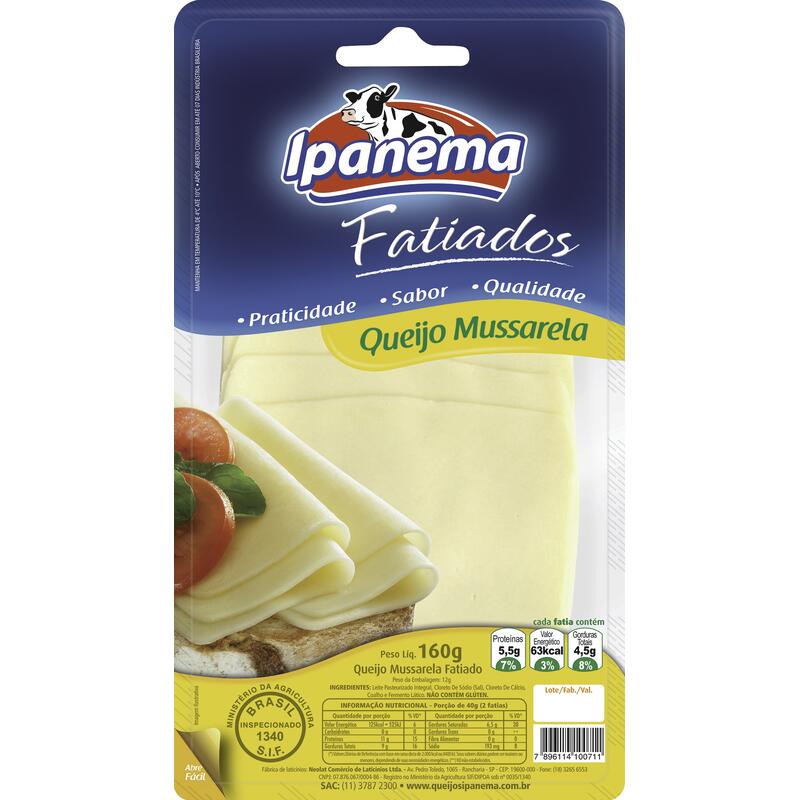 Queijo Mussarela Ipanema Fatiado 160g