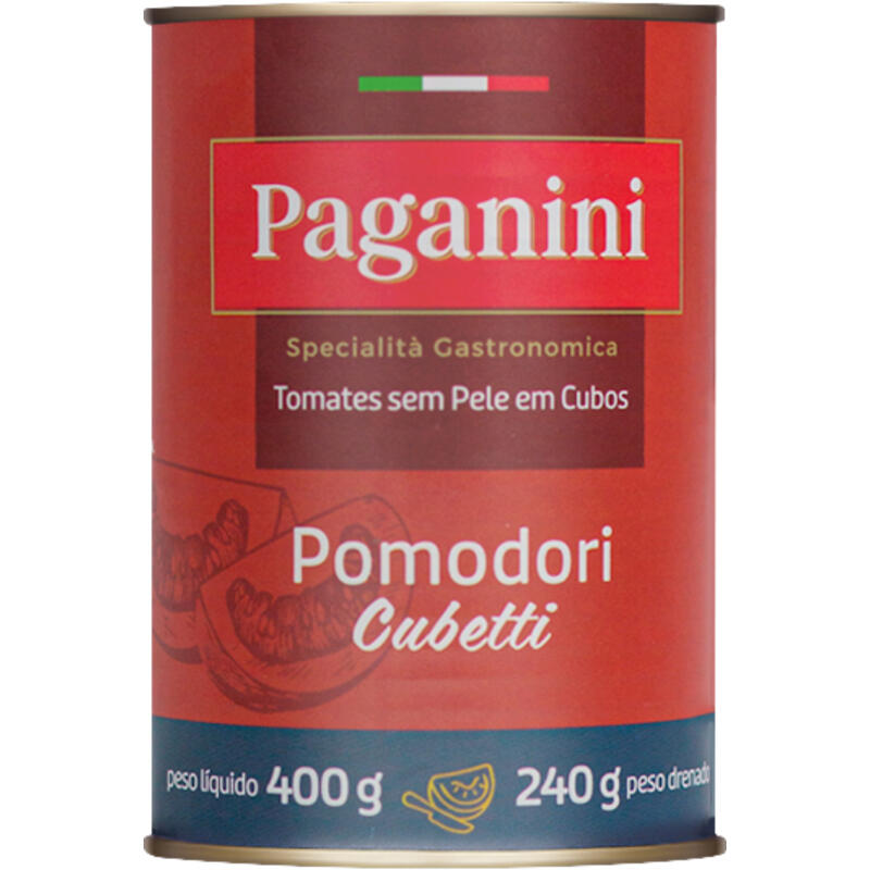 Tomate Pelado Paganini em Cubos 400g