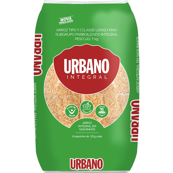 Arroz Urbano 1kg - Integral - Em Saquinhos