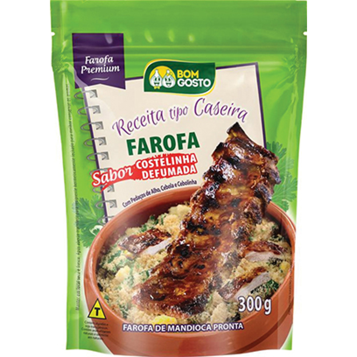 Farinha Mandioca Costelinha Defumada BOM GOSTO 300g