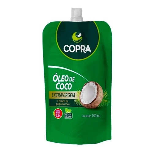 Óleo de Coco Extra Virgem Sachê Copra 100ml