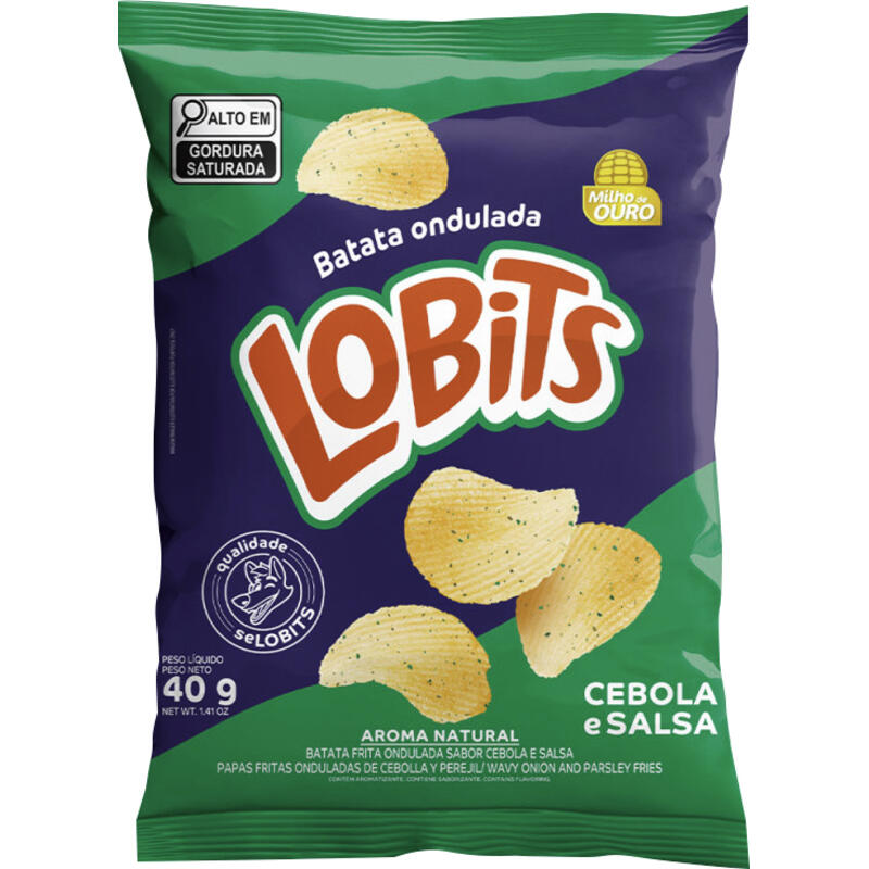Salgadinho Batata Ondulada Lobits Cebola 40g