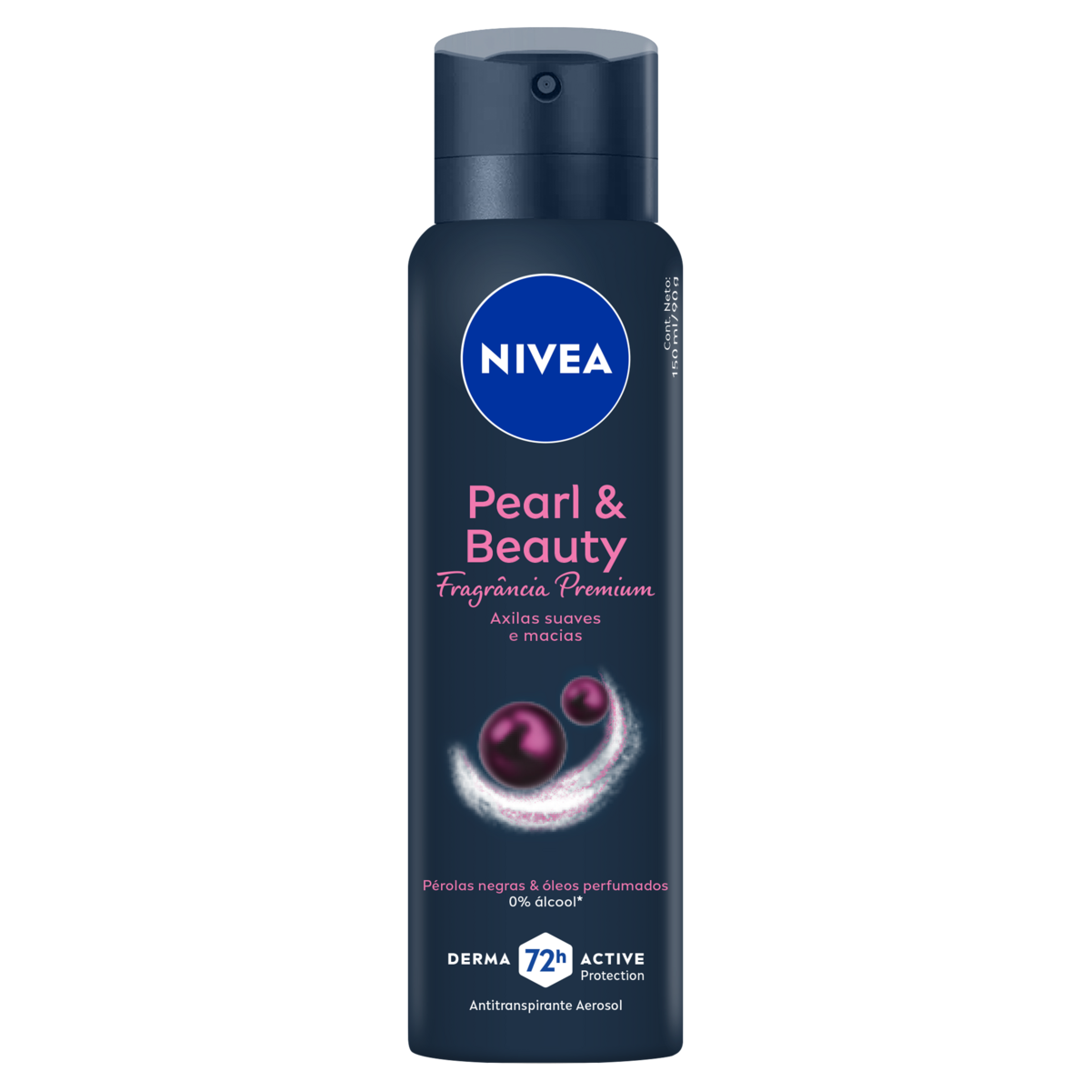 Antitranspirante Aerossol Pérolas Negras e Óleos Perfumados Premium Nivea Pearl e Beauty 150ml Spray