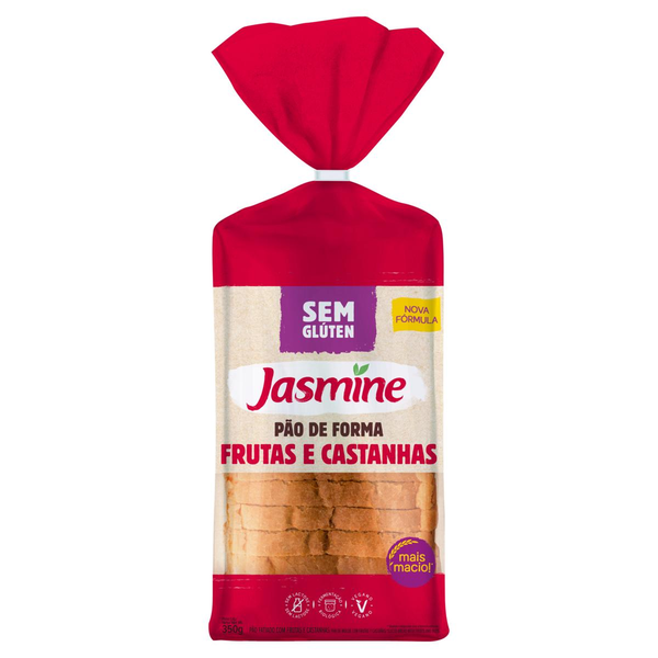Pão JASMINE com Frutas e Castanha sem Glúten 350g