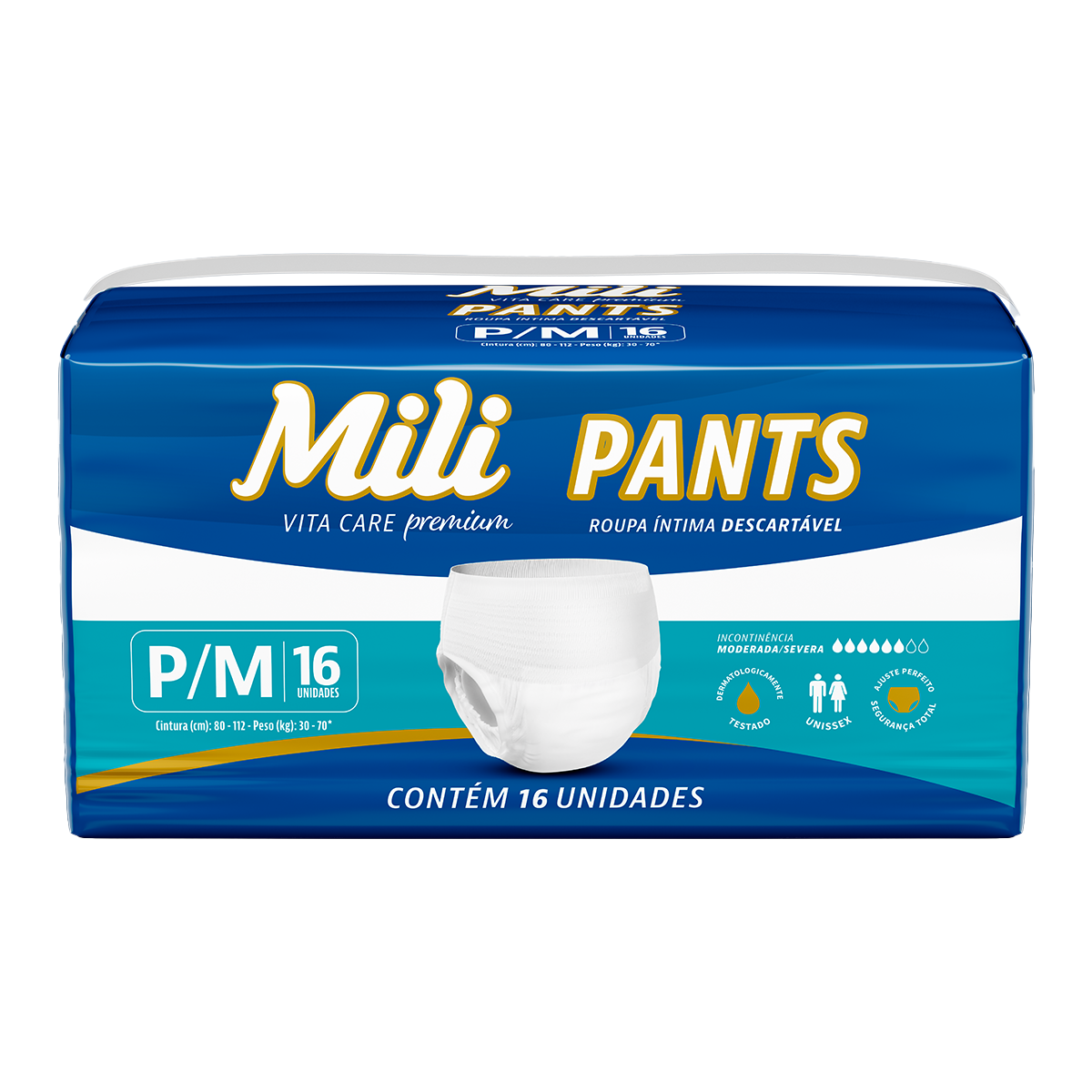 Roupa Intima Desc. Mili Vita Care Pants P/M 4x16