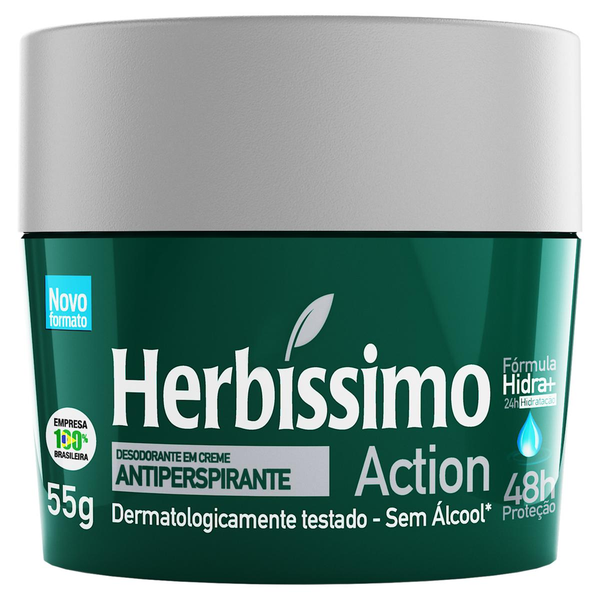 Desodorante Creme Herbíssimo Action 55g