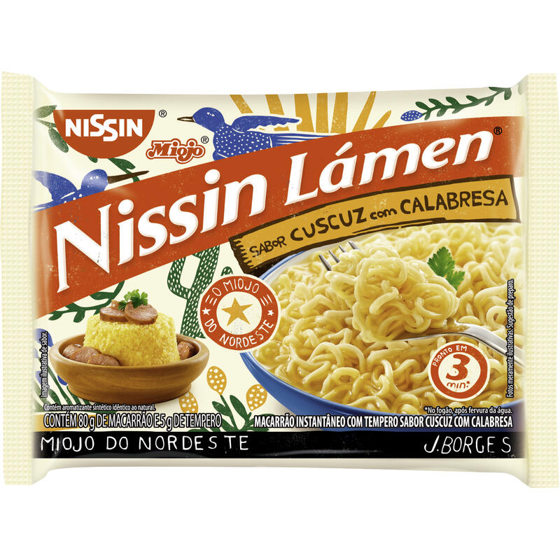 Macarrão Instantâneo Nissin Lámen Cuscuz com Calabresa 85g