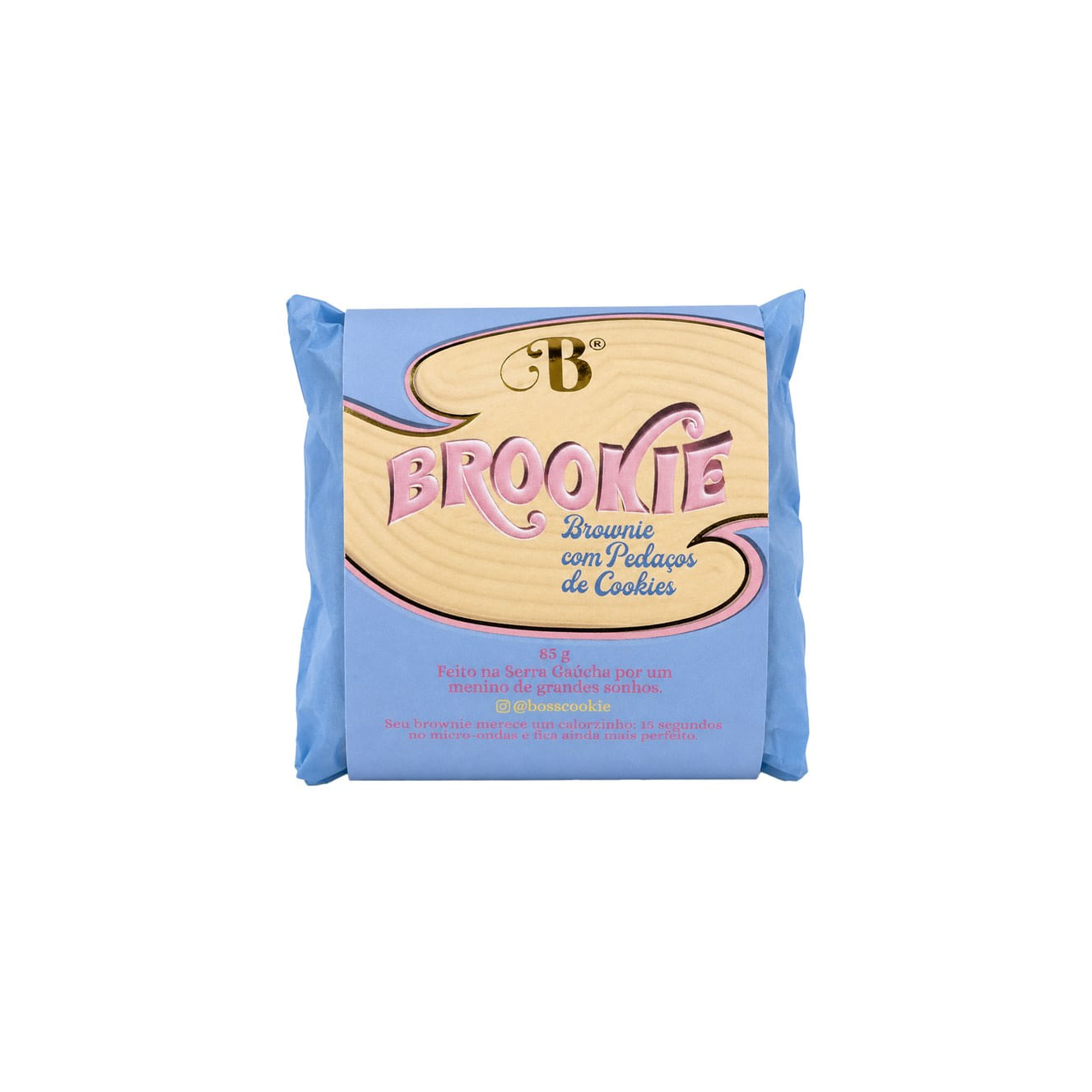 Brookie Brownie com Pedaços de Cookies Boss Cookie 70g