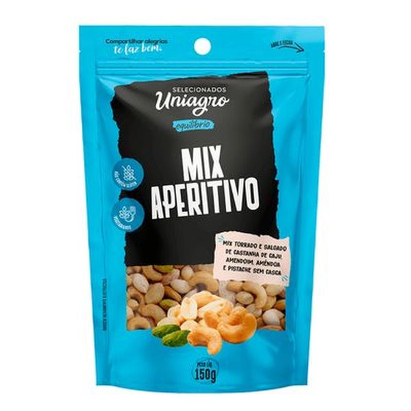 Mix Uniagro 150g - Aperitivo - Amendoim e Castanhas