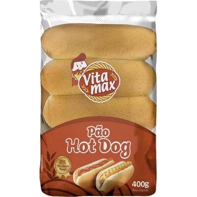 Pão de Hot Dog Vitamax 400g