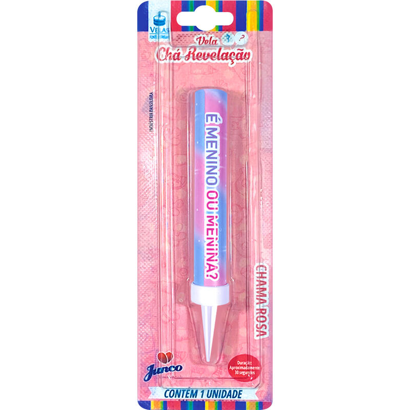 Vela Vulcão Junco Rosa un