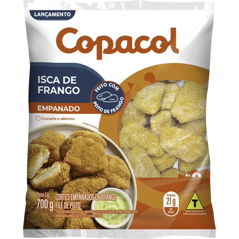 Iscas de Frango Copacol Congelada Empanada 700g