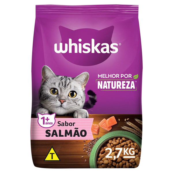 Alimento Para Gatos Whiskas Salmão Melhor Por Natureza 2.7kg