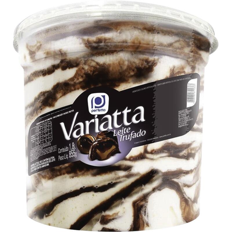 Sorvete Leite Trufado Perfetto Variatta Pote 1,8l