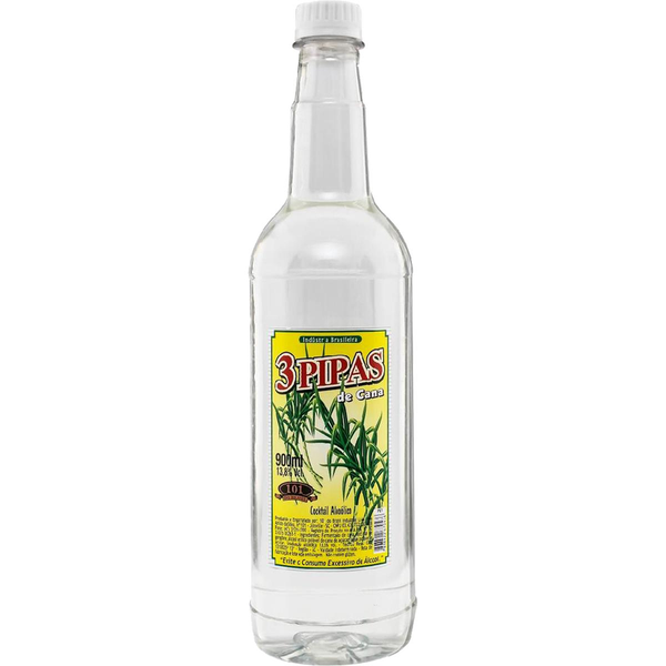 Aguardente 3 Pipas 900ml - Pet