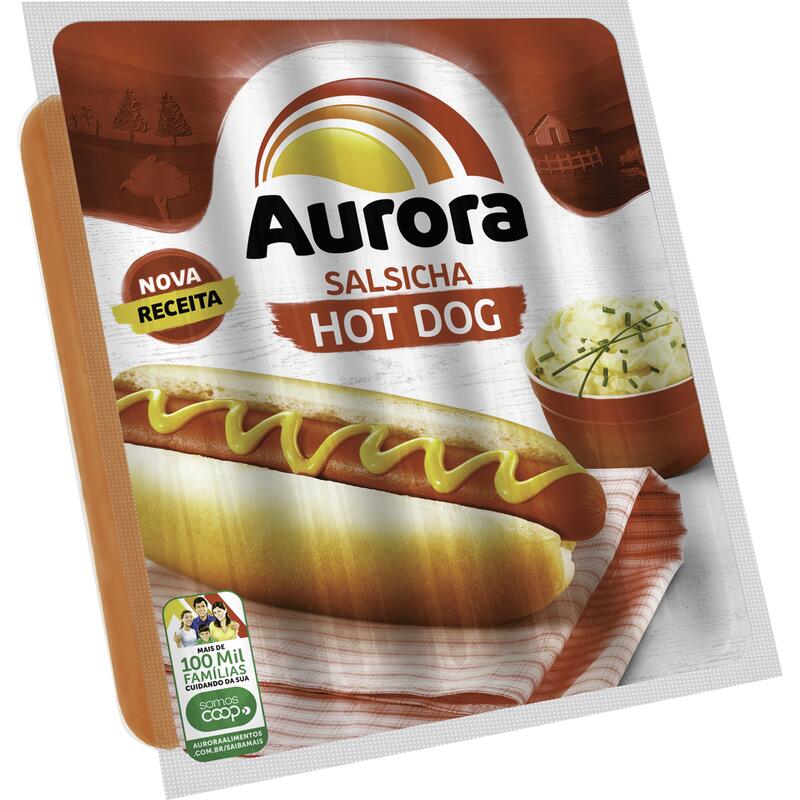 Salsicha Hot Dog Aurora Resfriada 500g
