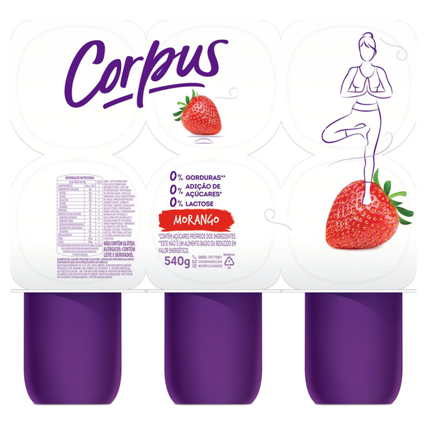Iogurte Polpa Corpus Morango 540g