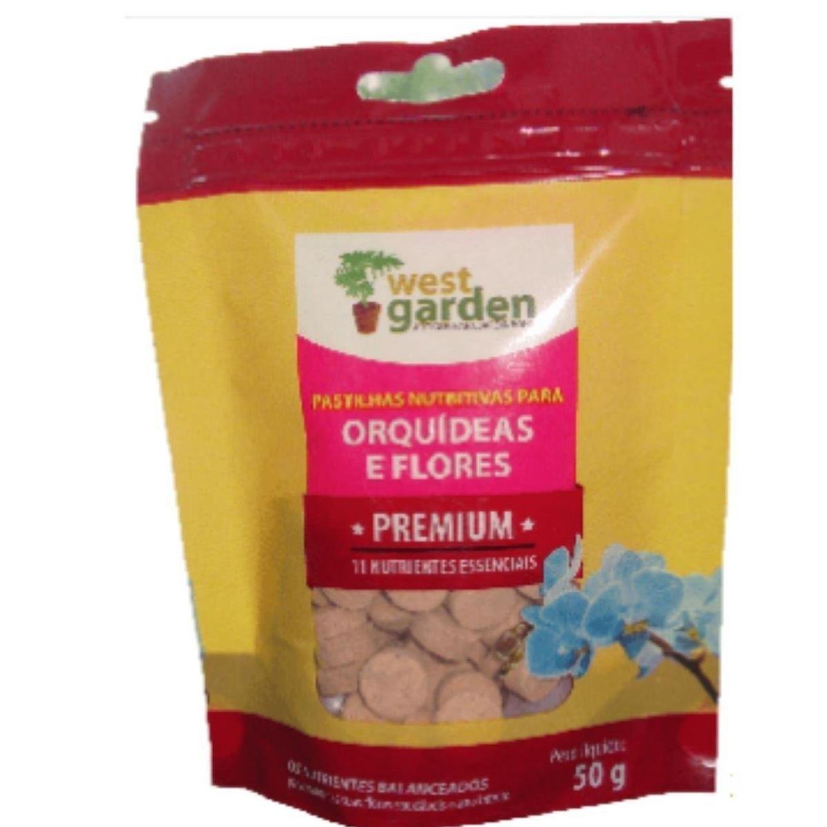 Pastilhas Nutritivas para Orquídeas e Flores WEST GARDEN 50g
