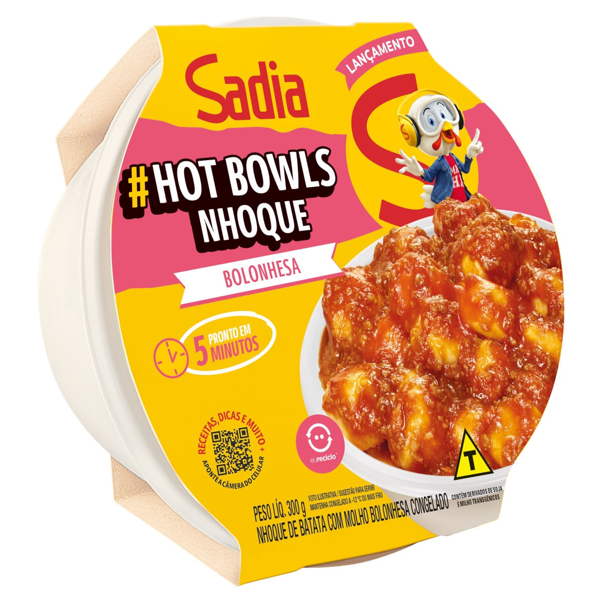 Nhoque de Batata SADIA Hot Blowls Bolonhesa Congelado 300g