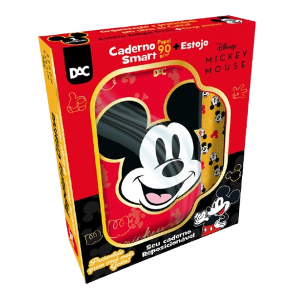 Kit Escolar Dac Caderno e Estojo - Mickey - Ref. 5395