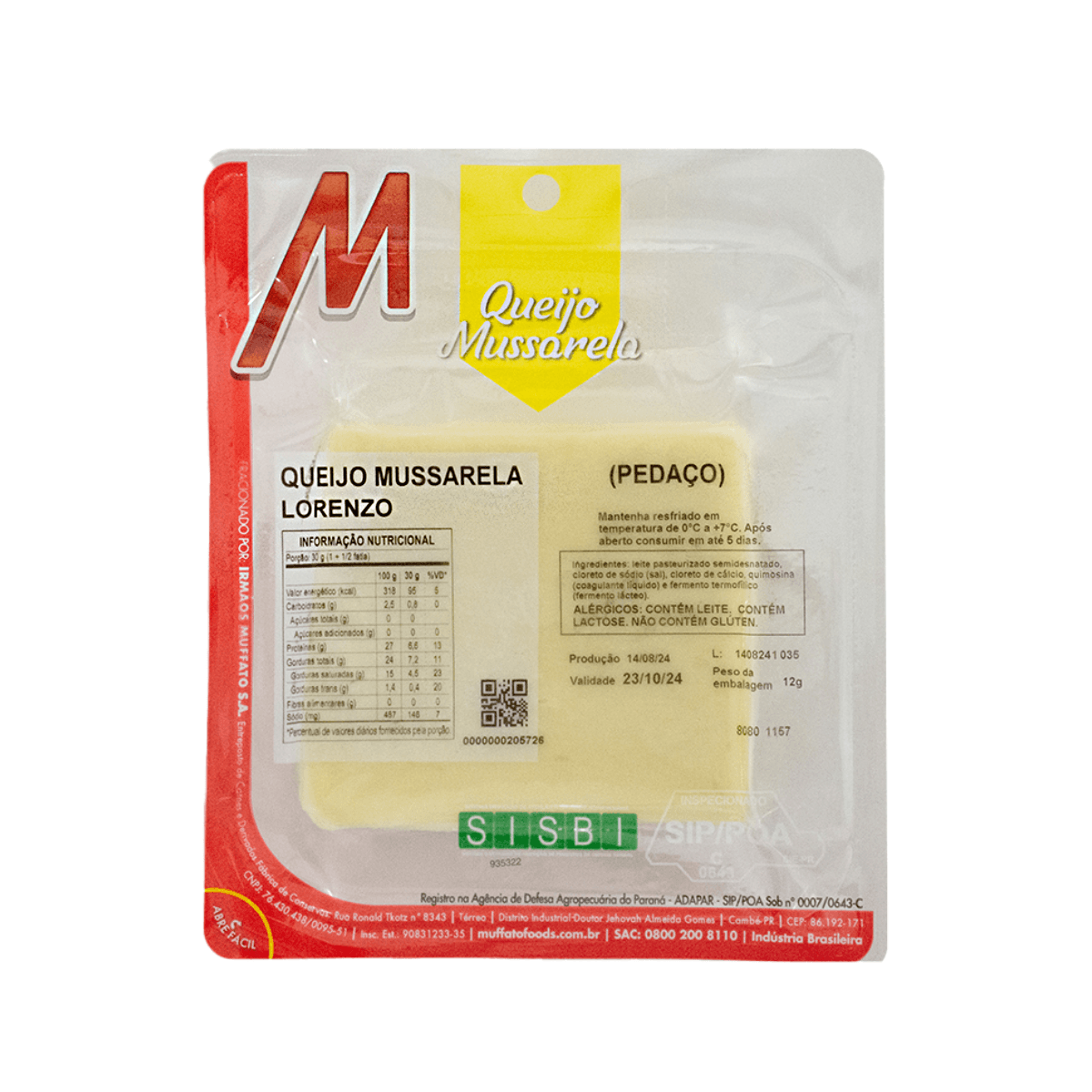 Queijo Lorenzo Mussarela Muffato Foods Kg