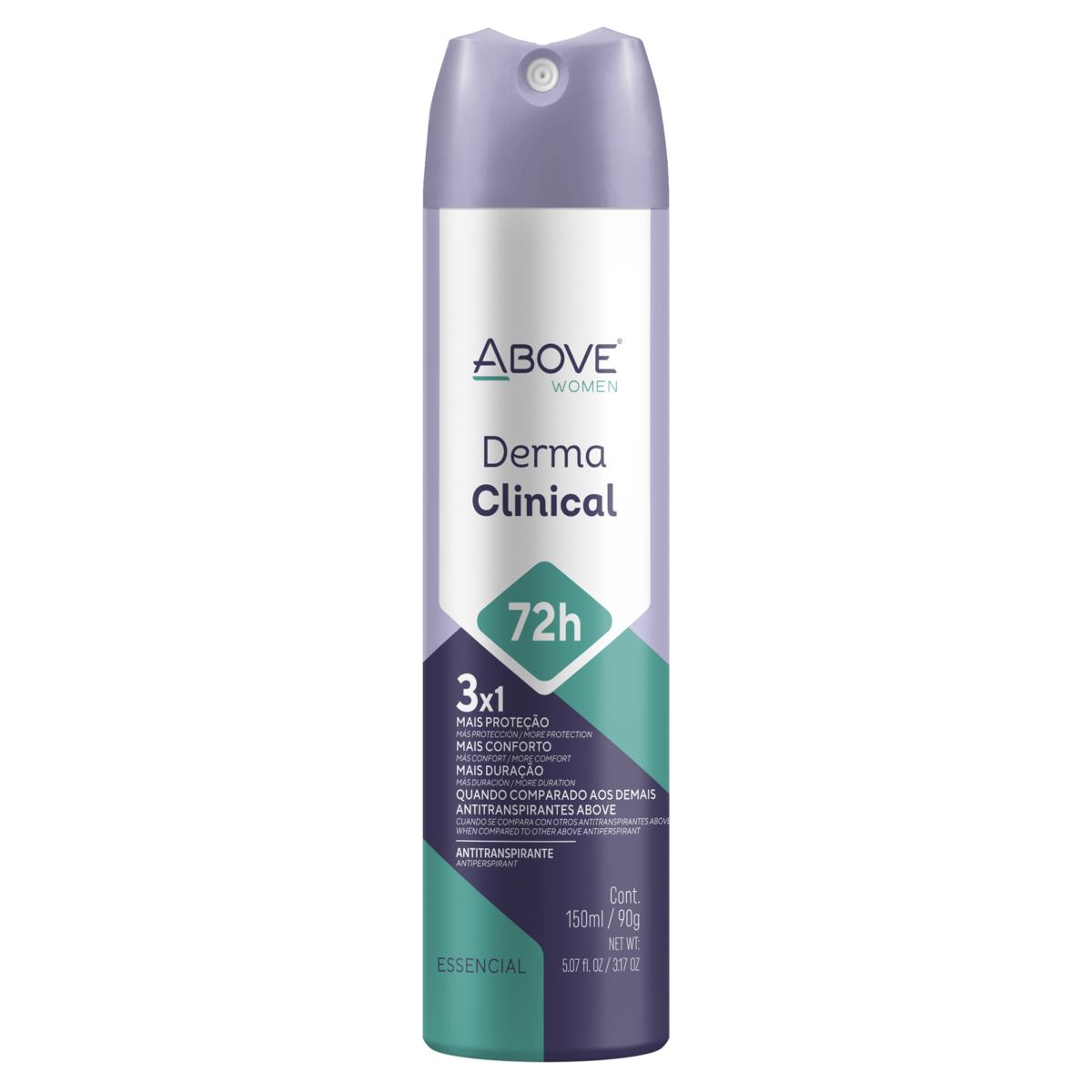 Antitranspirante Aerossol Essencial Above Women Derma Clinical 150ml Spray