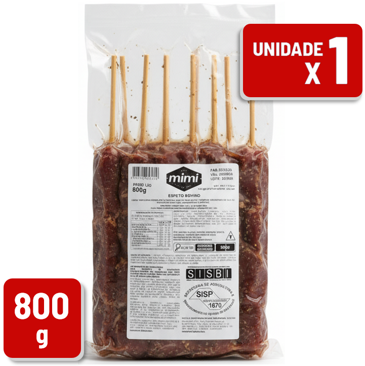 Espeto Mimi Bovino Pacote 800g