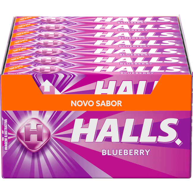 Bala Halls Blueberry 21 unidades