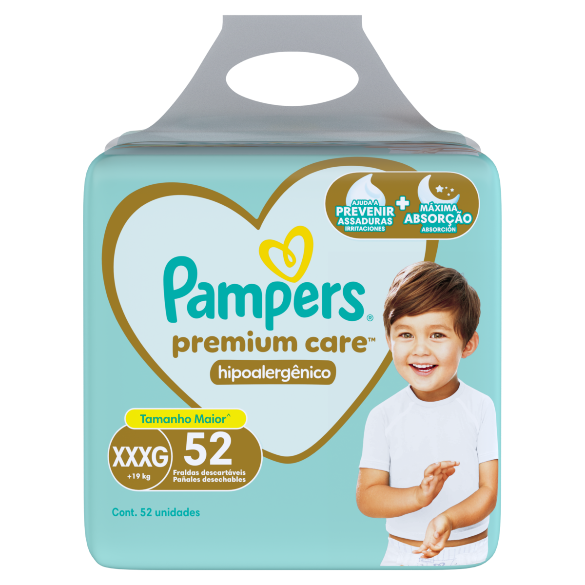 PAMPERS Premium Care Fralda XXX 52un