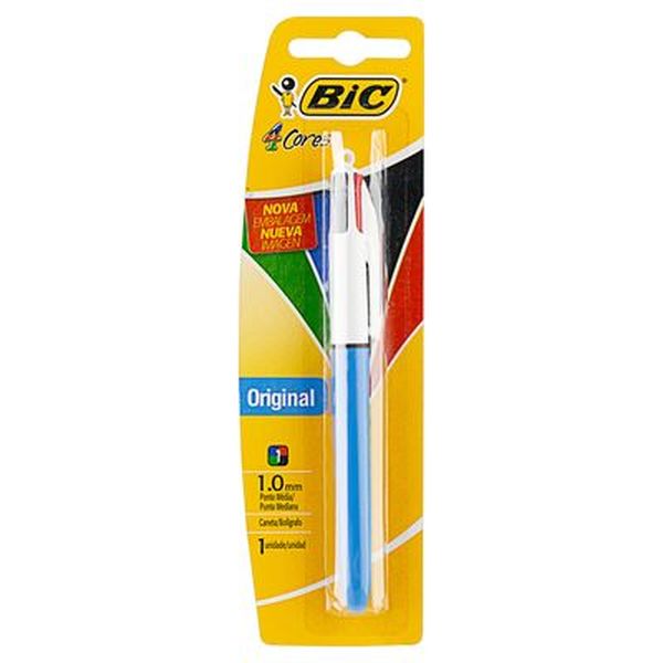 Caneta Esferográfica Bic 4 Cores Com 1 Caneta