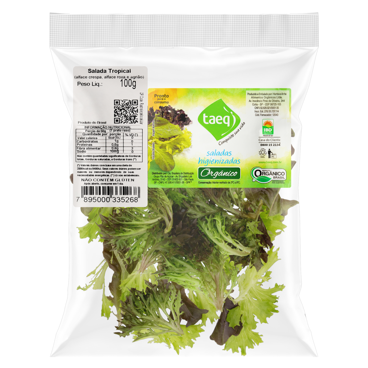 Salada Tropical Orgânica Higienizada Taeq 150g