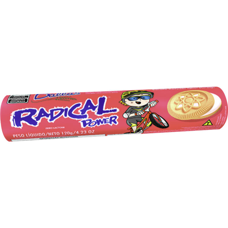 Biscoito Recheado Dallas Radical Power Morango 120g