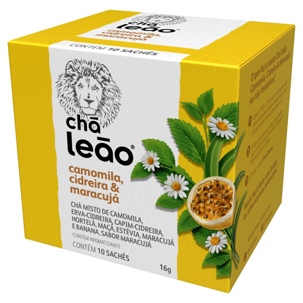 Chá Leão Camomila, Cidreira e Maracujá 16g