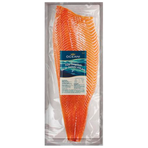 Filé Salmão Oceani Com Pele Congelado Kg (aprox 1,8kg)