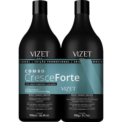 Kit Vizet Shampoo + Máscara Condicionante Cresce Forte