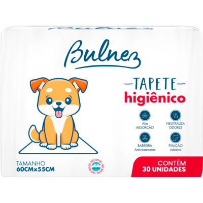 Tapete Higiênico para Cães Bulnez 60x55cm 30 un