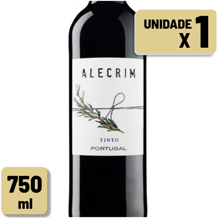Vinho Tinto Português Alecrim Garrafa Vidro 750ml